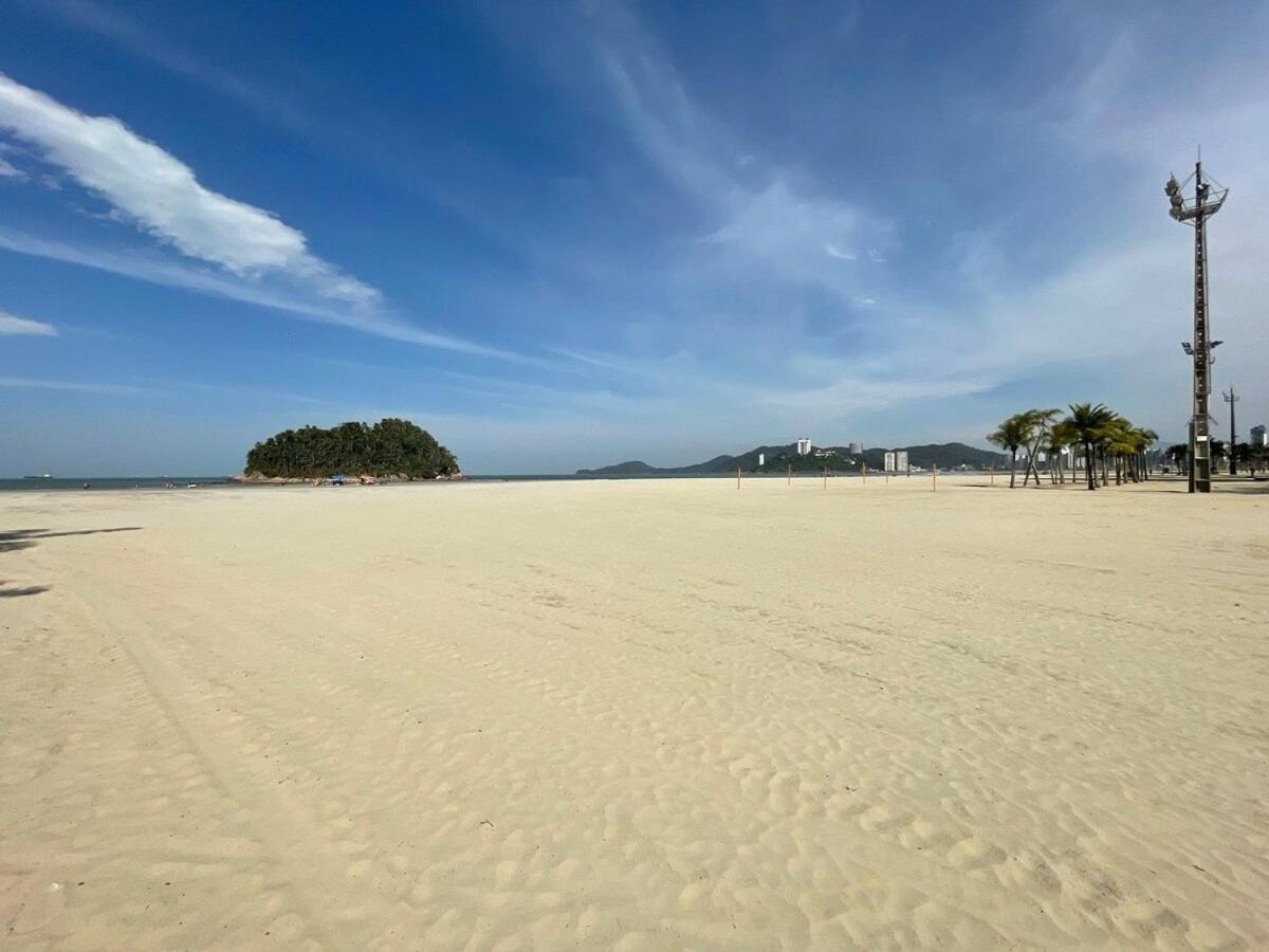 Pe Na Areia Em Santos! Que Vista Mar! Apartman Santos  Kültér fotó