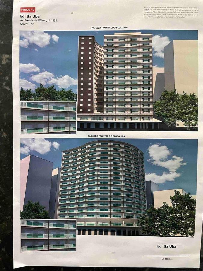 Pe Na Areia Em Santos! Que Vista Mar! Apartman Santos  Kültér fotó